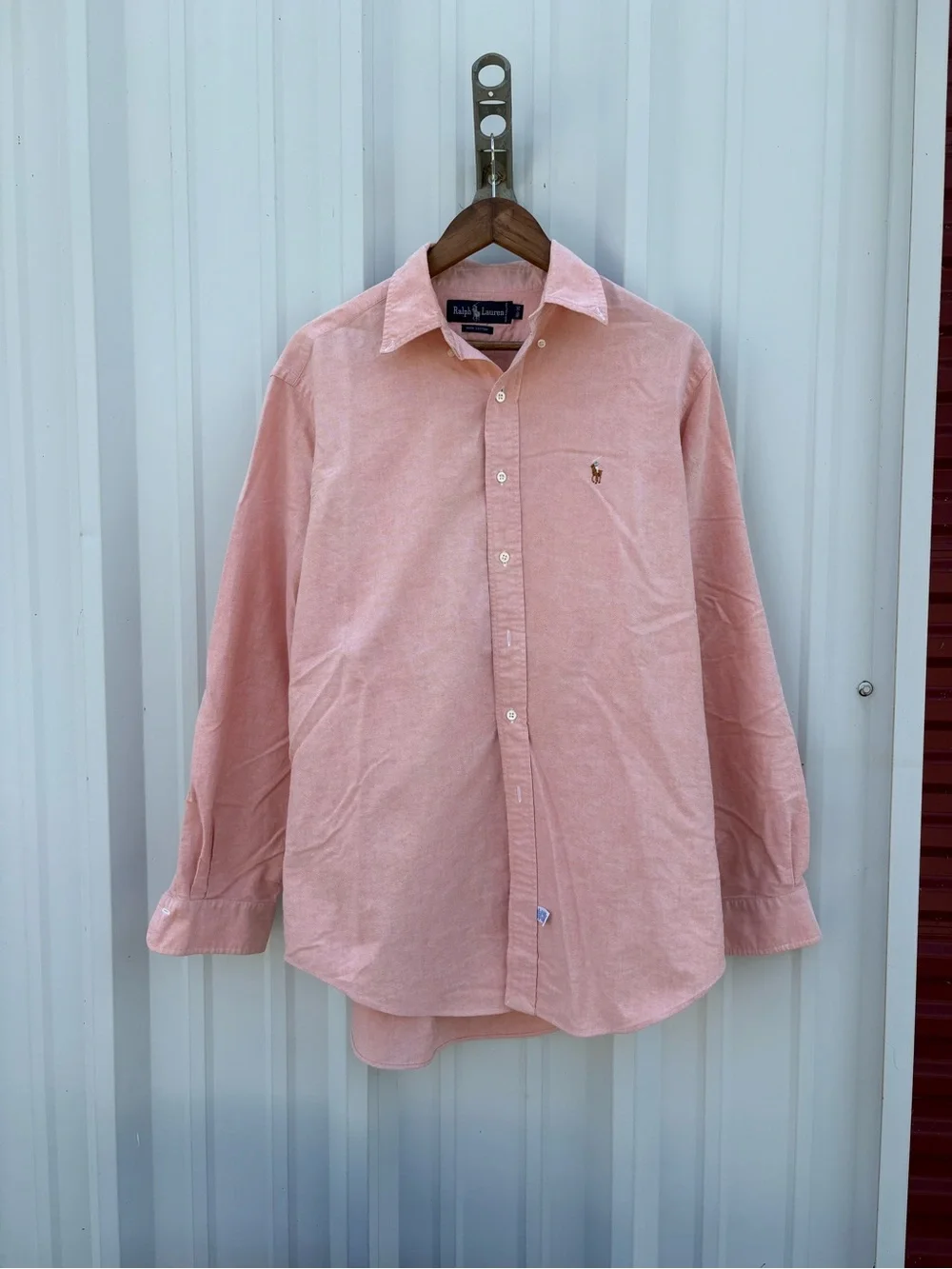 VTG Polo Ralph Lauren 100% cotton Salmon Button Down Shirt - Men's XL